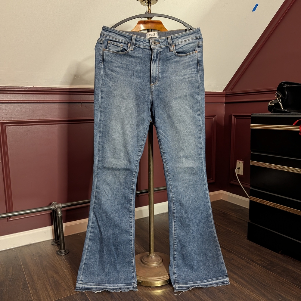 PAIGE Flared Bell Canyon Boot cut Denim Jeans Made In USA